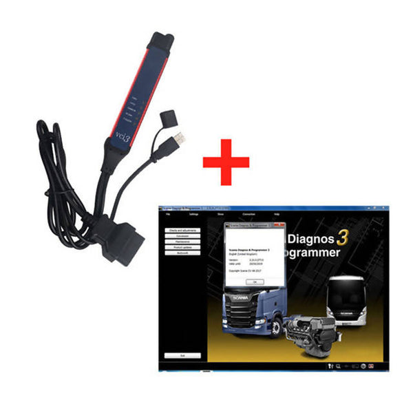 V2.38 Scania VCI-3 VCI3 Scanner Wifi Diagnostic Tool For Scania Truck  Support Multi-language Win7/Win10